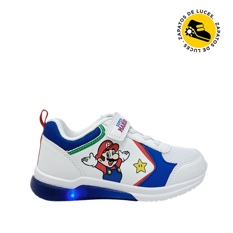Tennis Mario para niño color blanco