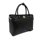 Cartera satchel Cameron para mujer color negro