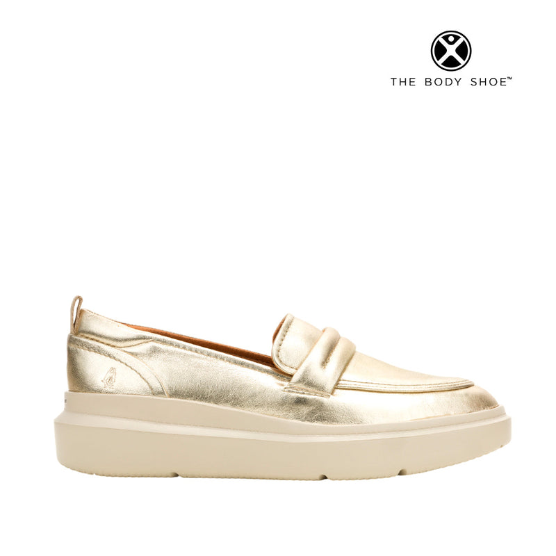 Loafers Joy Penny para mujer color dorado