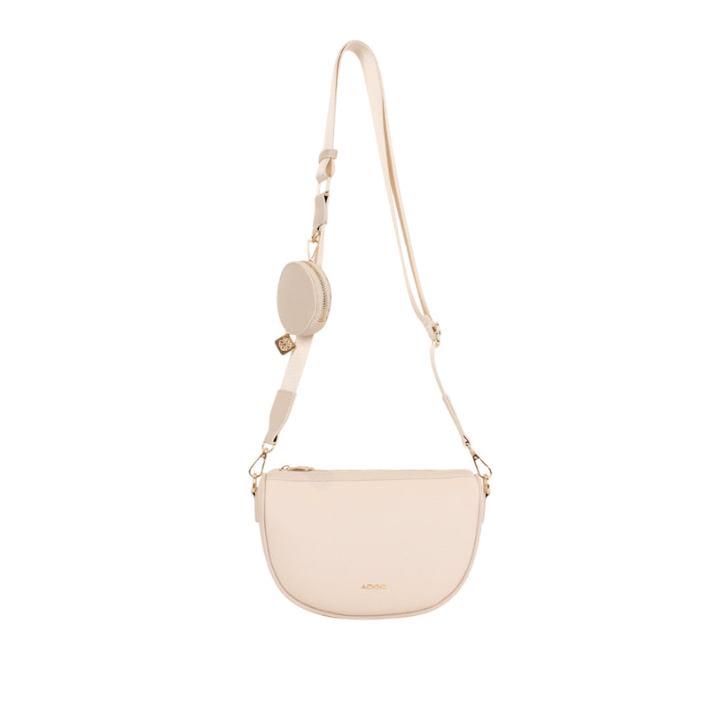 Cartera crossbody Gala para mujer color crema