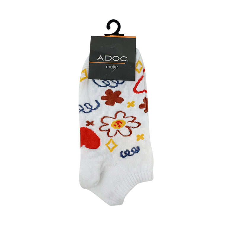Calcetines Dibujo unisex color blanco