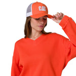 Gorra Trucker 2D Logo unisex color anaranjado