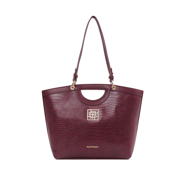 Cartera tote Odalys para mujer color vino