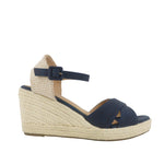 Sandalias de cuña Lya color navy