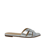 Sandalias slip on Dariana color plateado