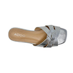 Sandalias slip on Dariana color plateado