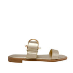 Sandalias flats Maya para mujer color dorado