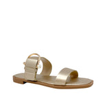 Sandalias flats Maya para mujer color dorado