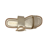 Sandalias flats Maya para mujer color dorado