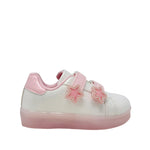 Sneakers con luces Vale para infante color blanco y rosado