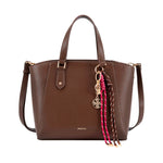 Cartera satchel Velia para mujer color café