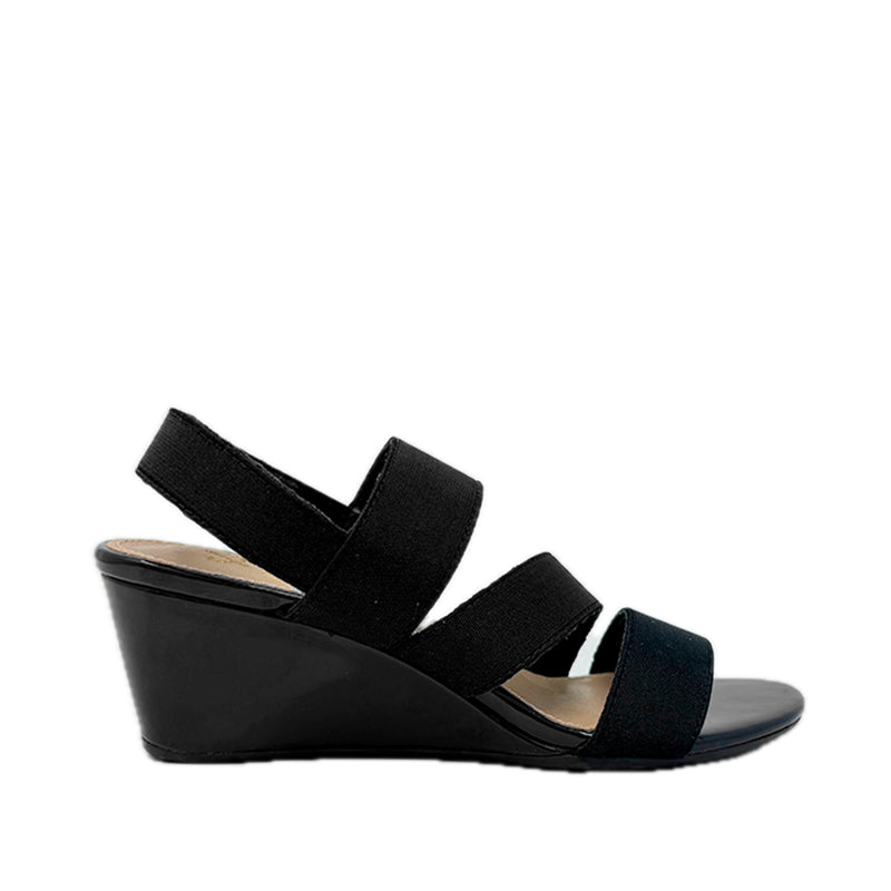 Sandalias de cuña Tafani para mujer color negro