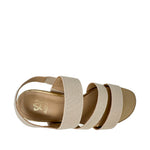 Sandalias de cuña Tafani para mujer color dorado