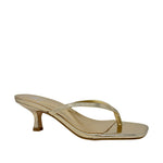 Sandalias de tacón Charlenne para mujer color dorado