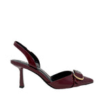 Tacones slingback Ban para mujer color vino