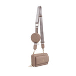 Cartera crossbody Samie para mujer color nude