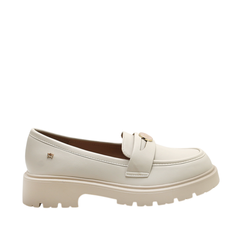 Mocasines Bennett para mujer color hueso