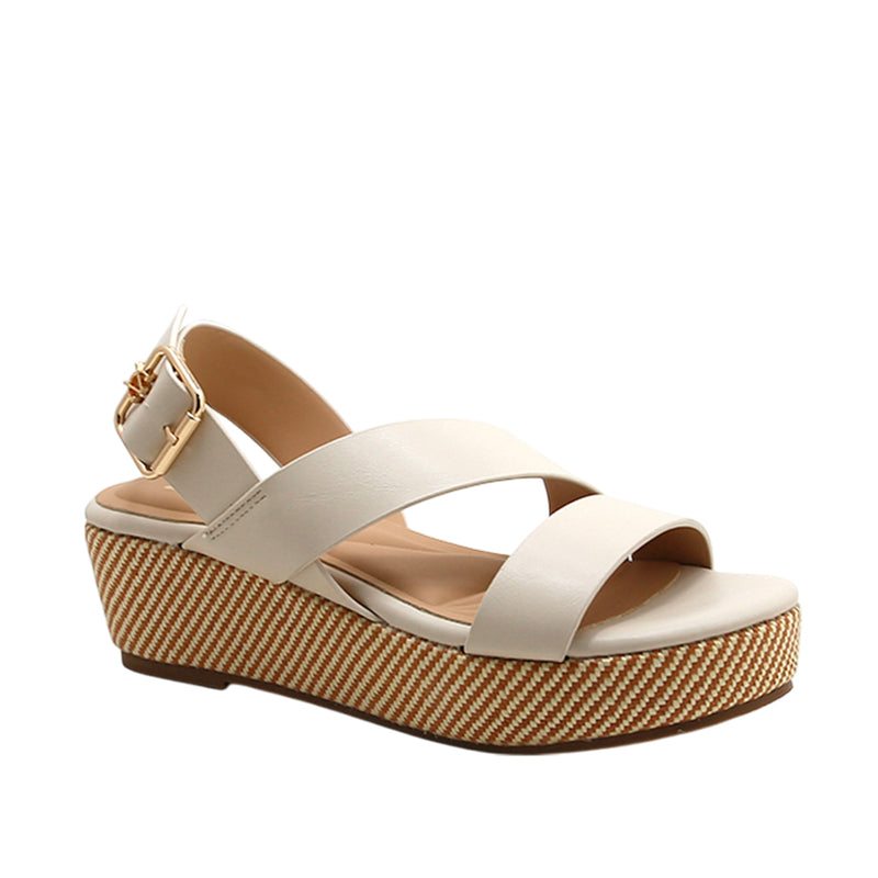 Sandalias de cuña Calari para mujer color nude - Tiendas ADOC Nicaragua