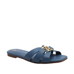 Sandalias slip on Dari para mujer color celeste