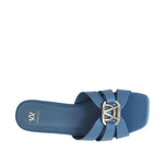 Sandalias slip on Dari para mujer color celeste