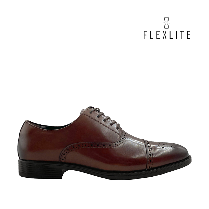 Oxfords cap toe Marc para hombre color tan