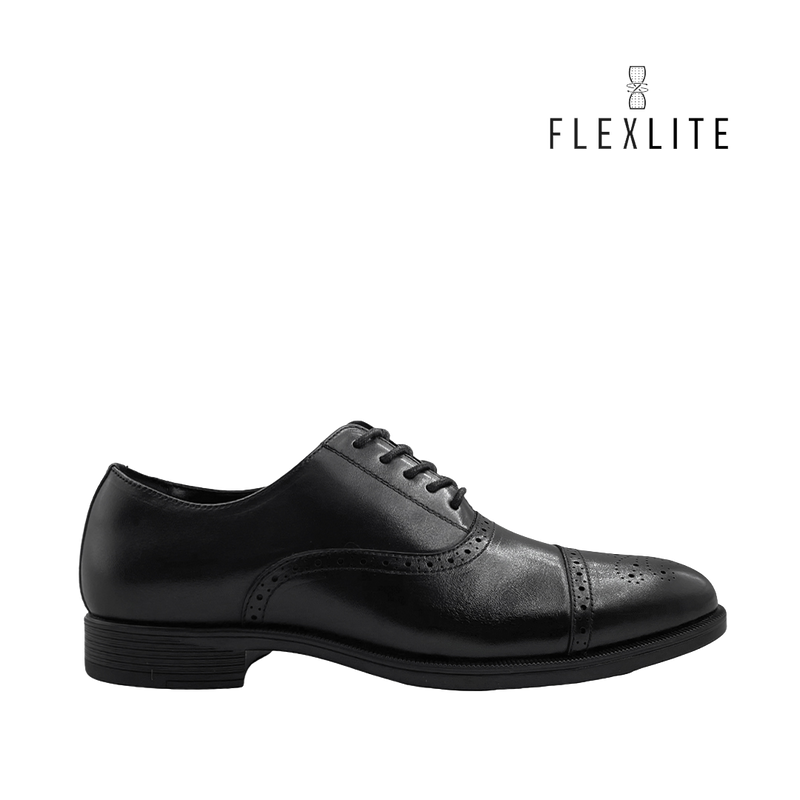 Oxfords cap toe Marc para hombre color negro