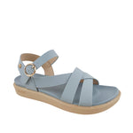 Sandalias flats Indyra para mujer color celeste