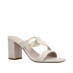 Sandalias de tacón Lorna para mujer color hueso