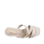 Sandalias de tacón Lorna para mujer color hueso