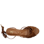 Sandalias de tacón Crisalda para mujer color tan