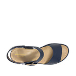 Sandalias flats Denisse para mujer color navy