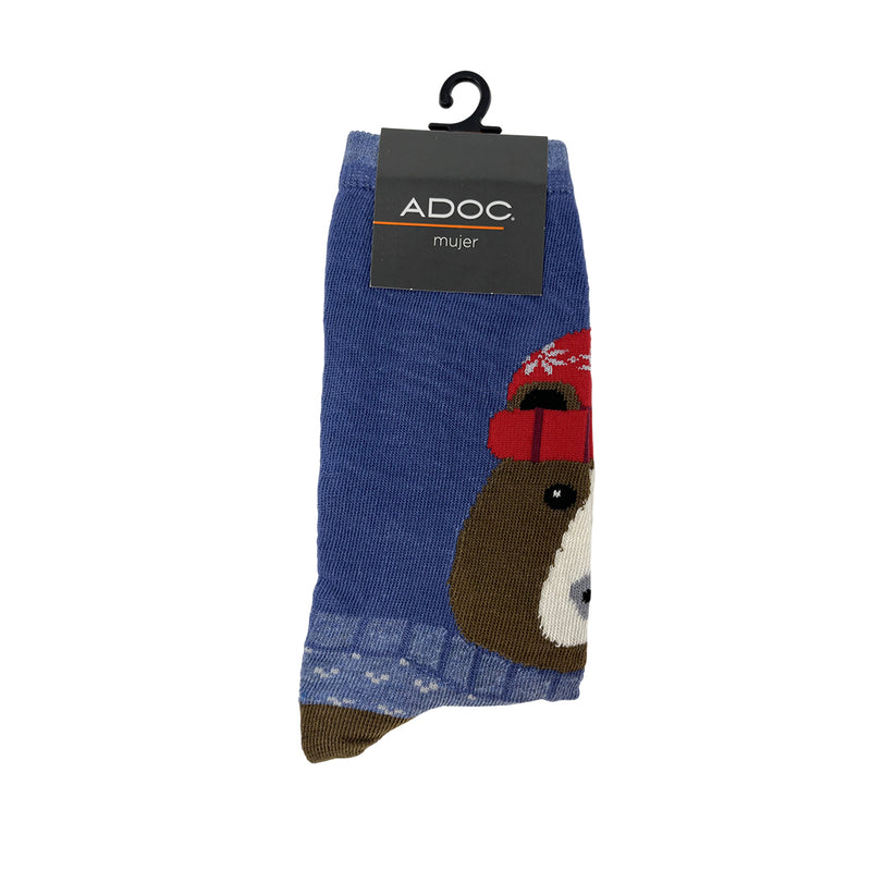 Calcetines Oso para mujer color azul