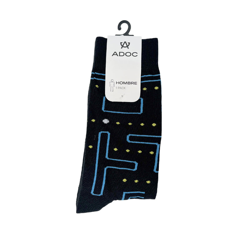 Calcetines Pacman para hombre color negro