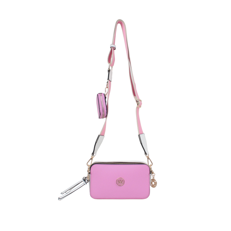 Cartera crossbody Libby para mujer color rosado