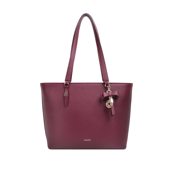 Cartera tote Vera para mujer color vino