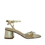Sandalias de tacón Tessie para mujer color dorado