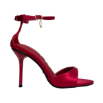 Sandalias de tacón Silvie para mujer color rojo