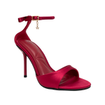 Sandalias de tacón Silvie para mujer color rojo