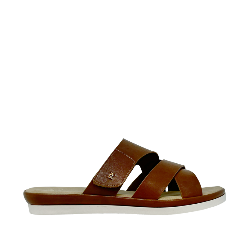 Sandalias flats Trudy para mujer color tan