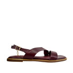 Sandalias flats Galatea para mujer color vino