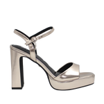 Sandalias de tacón Physis para mujer color plateado