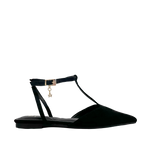 Ballerinas ankle strap Nivika para mujer color negro