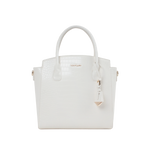 Cartera satchel Siena para mujer color hueso