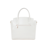 Cartera satchel Siena para mujer color hueso