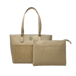 Cartera tote Tiana para mujer color taupe