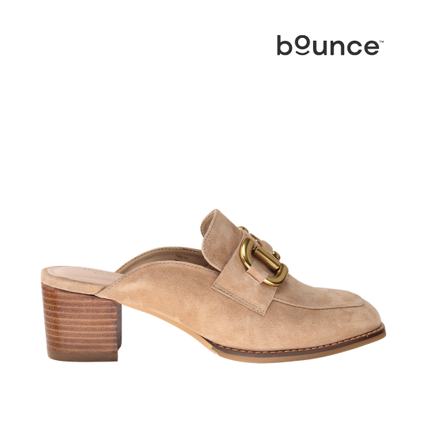 Tacones mules Faby para mujer color beige