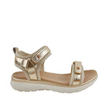 Sandalias flats Linna para mujer color dorado