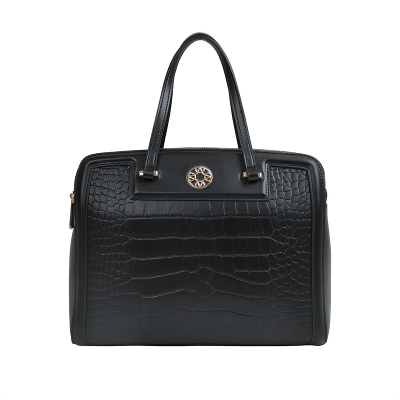 Cartera satchel Kendra para mujer color negro