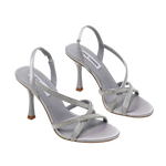 Sandalias de tacón Nexus para mujer color plateado